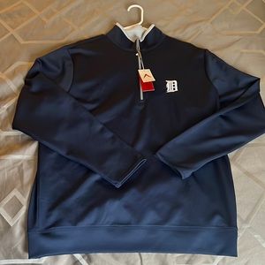 Antigua Dri-Fit Long-Sleeved Brand-New Detroit Tigers Quarter-zip Pull-over